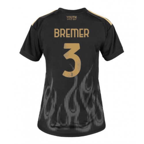 Juventus Gleison Bremer #3 Maglia Gara Terza Repliche 2026-27 Donna Maniche Corte Juventus Gleison Bremer #3 Maglia Gara Terza Repliche 2026-27 Donna Maniche Corte